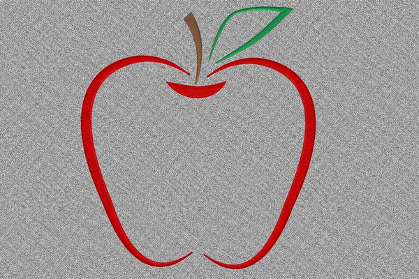 Apple embroidery