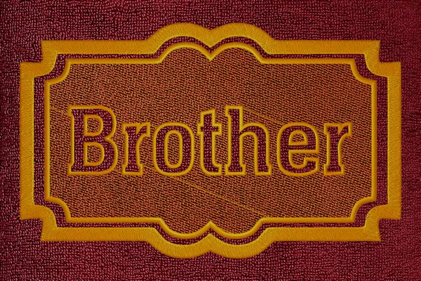 Brother embossed embroidery design