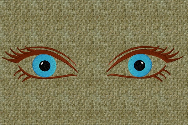 Woman Eyes . Machine embroidery file