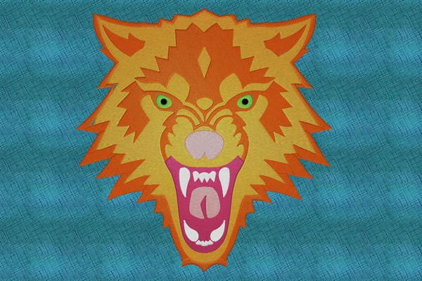 Angry Wolf . Machine embroidery file