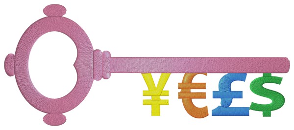 Key of the Money . Machine embroidery file