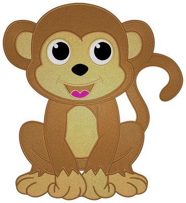 Happy Monkey . Machine embroidery file