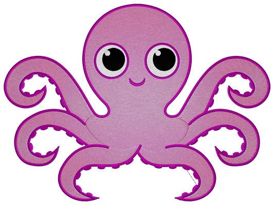 Cute Octopus . Machine embroidery file