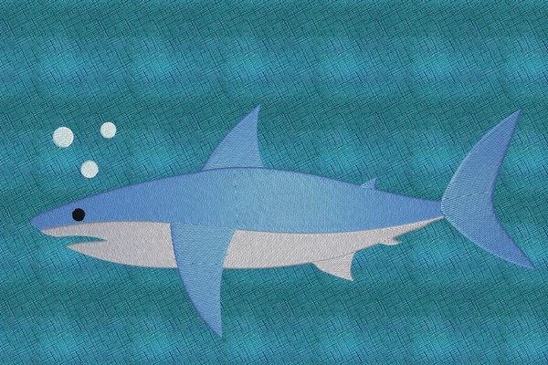 Shark . Machine embroidery file