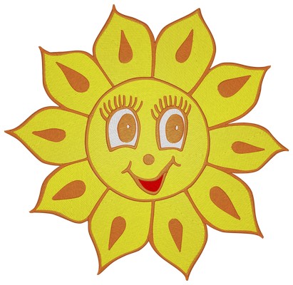 Smile Sun . Machine embroidery file
