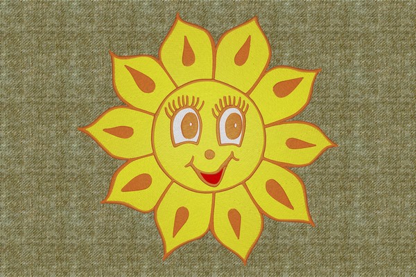 Smile Sun . Machine embroidery file