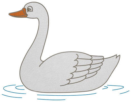 Swan in the Lake . Machine embroidery file