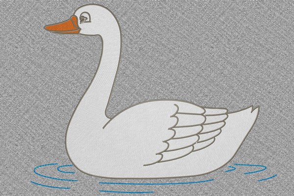 Swan in the Lake . Machine embroidery file