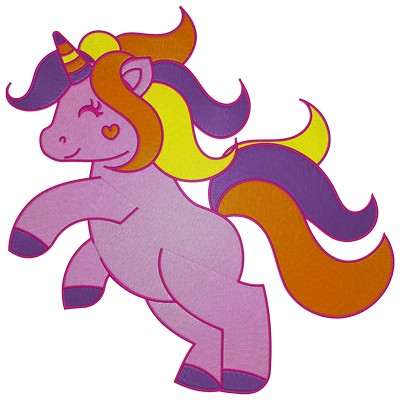 Unicorn Pony . Machine embroidery file