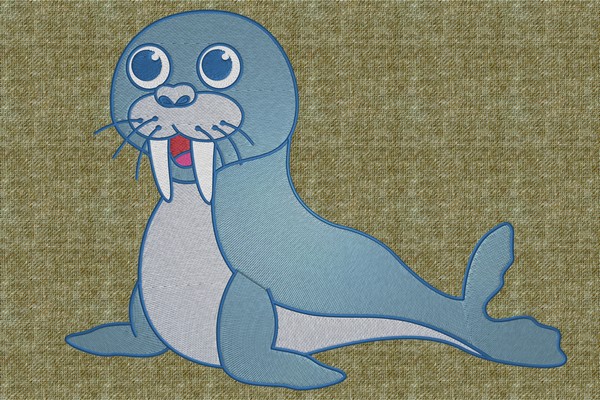 Walrus . Machine embroidery file