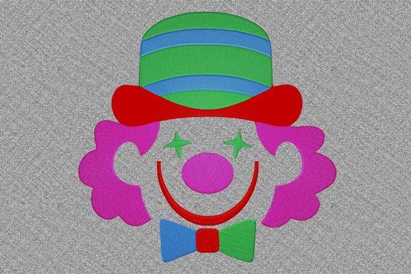 Happy Clown . Machine embroidery file