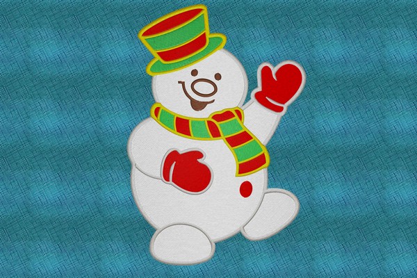 Cute Snowman . Machine embroidery file