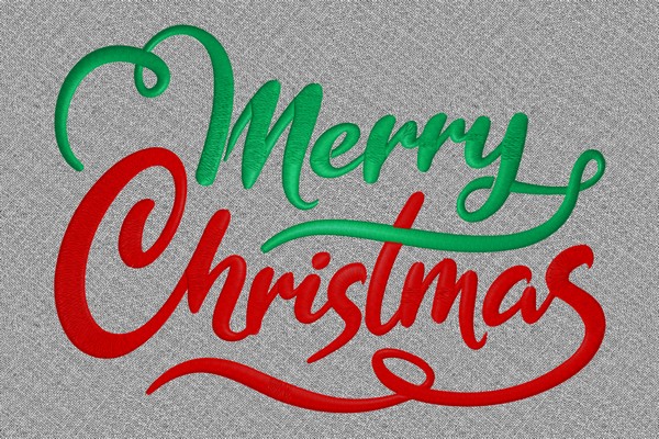 Merry Christmas Wish . Machine embroidery file