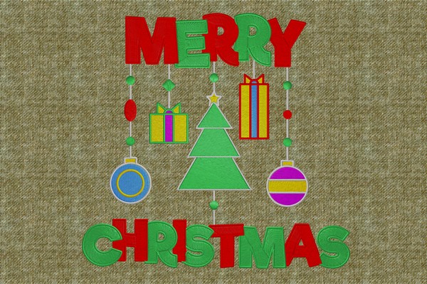 Merry Christma . Machine embroidery file
