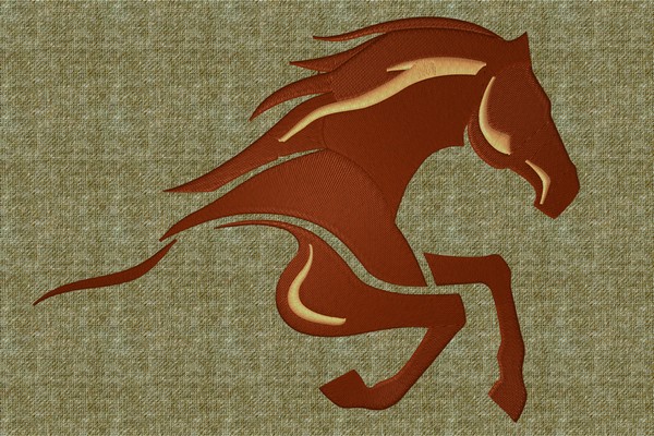Running Horse . Machine embroidery file