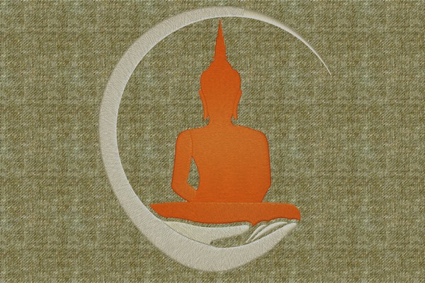 Buddha Symbol . Machine embroidery file