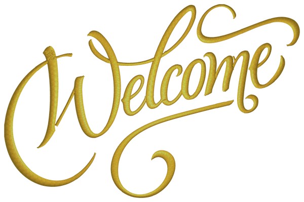 Welcome Sign . Machine embroidery file
