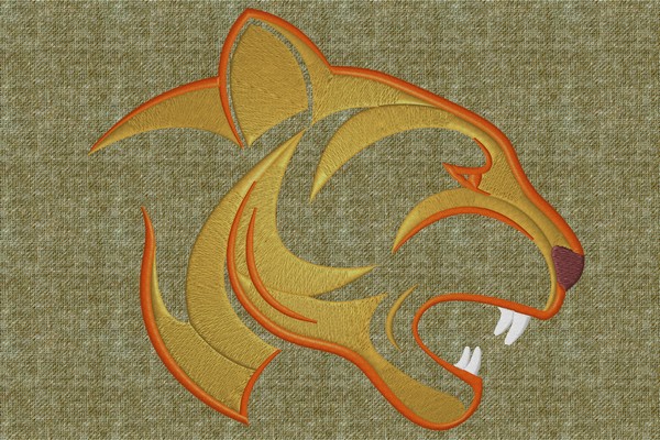Tiger Head. . Machine embroidery file