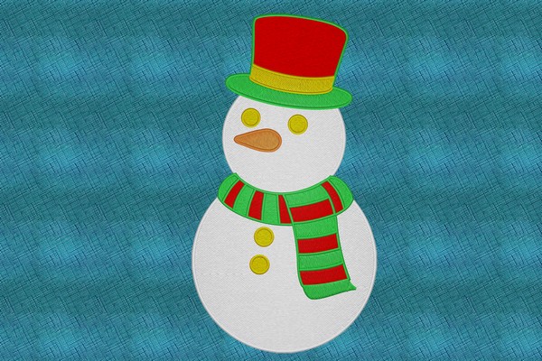 Christmas Snowman . Machine embroidery file