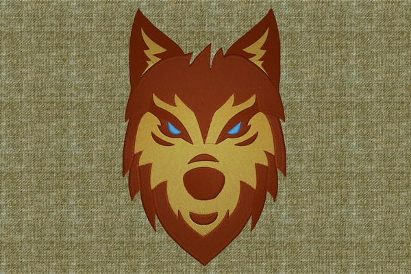 Wolf Head . Machine embroidery file