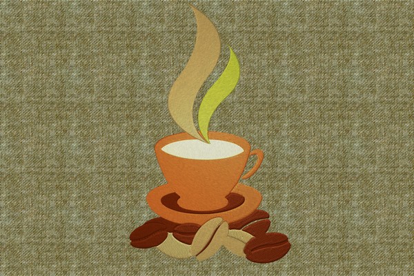 Coffee . Machine embroidery file