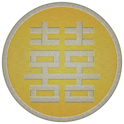 Chinese Double Happiness Wish . Machine embroidery file