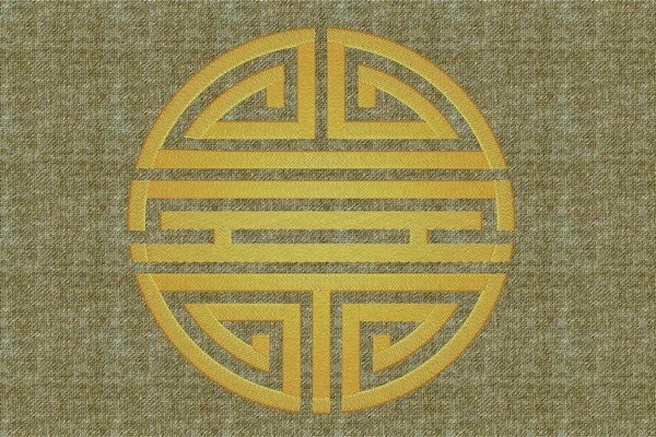 Chinese Longevity Symbo . Machine embroidery file