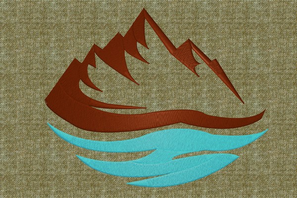 Mountain Land Lake . Machine embroidery file