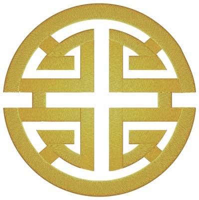 Chinese Prosperity Symbol . Machine embroidery file
