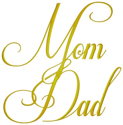 Mom and Dad . Machine embroidery file