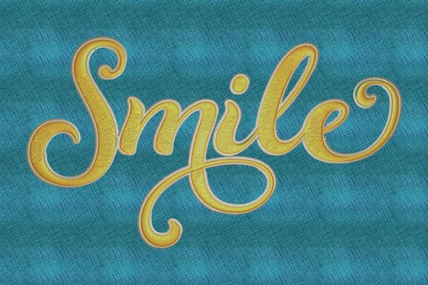 Smile Logo . Machine embroidery file