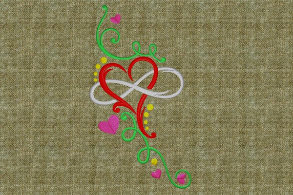Love Decoration . Machine embroidery file
