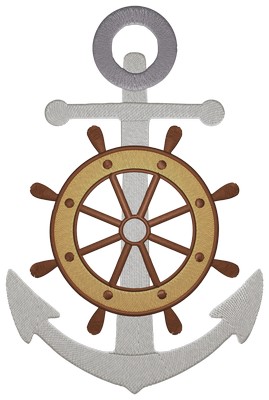 Yachting Symbol . Machine embroidery file