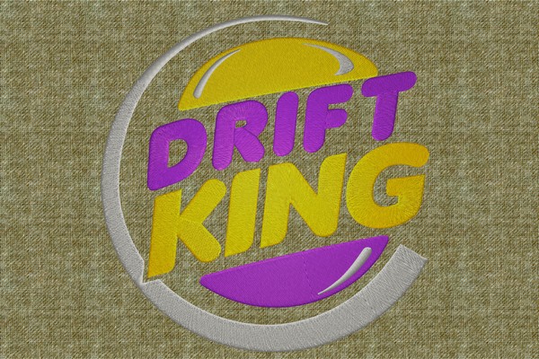 Drift King . Machine embroidery file