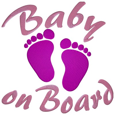 Baby on Board . Machine embroidery file