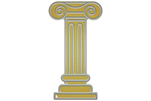 Greek Column Machine embroidery