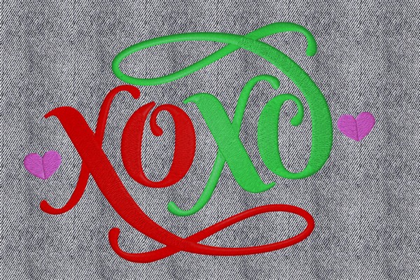 Χo Xo . Machine embroidery file