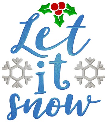 Let It Snow . Machine embroidery file