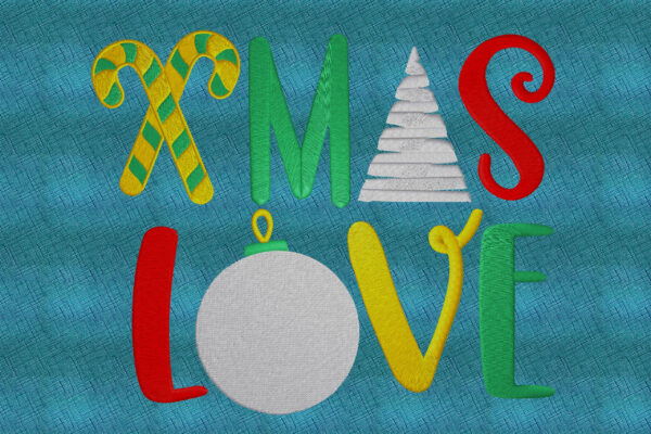 Christmas Love . Machine embroidery file