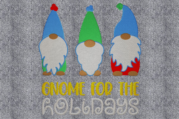 Christmas Gnome . Machine embroidery file