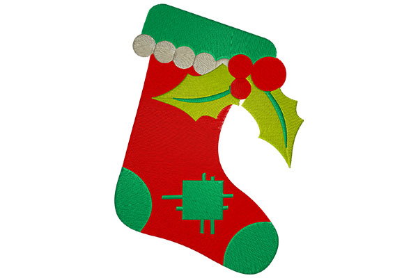 Christmas Sock Machine embroidery