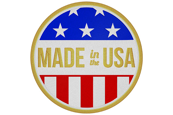 Made in USA Logo Machine embroidery