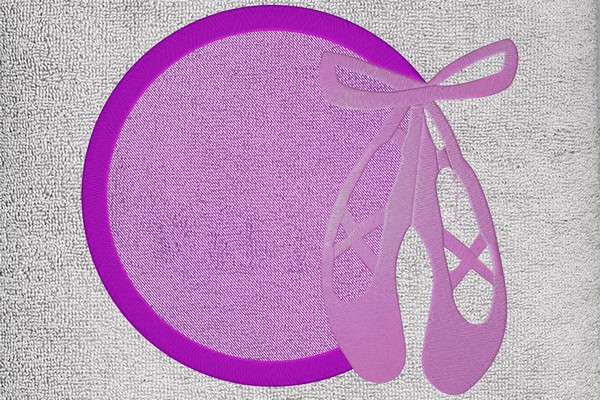 Ballerina shoes Embroidery Monogram Frame