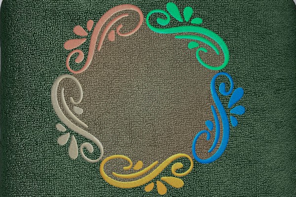 Embroidery monogram frame.