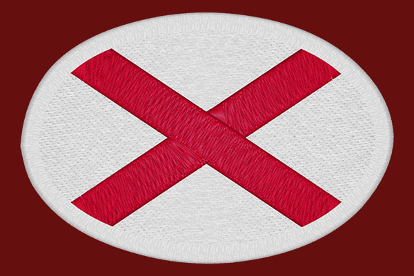 alabama flag embroidery design