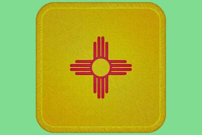 New Mexico flag embroidery design