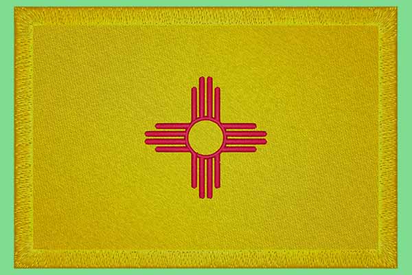 New Mexico flag embroidery design
