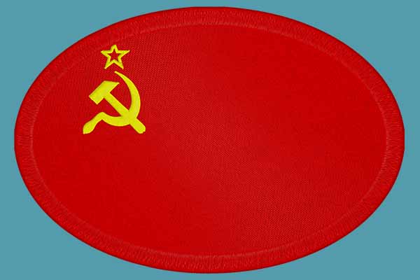 Soviet Union flag embroidery design
