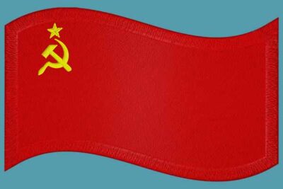 Soviet Union flag embroidery design