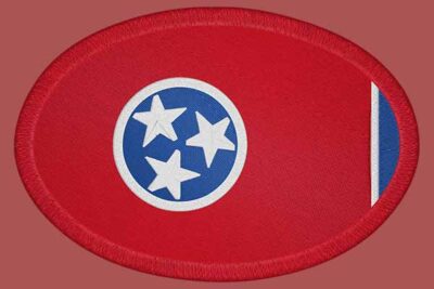 Tennesse flag embroidery design
